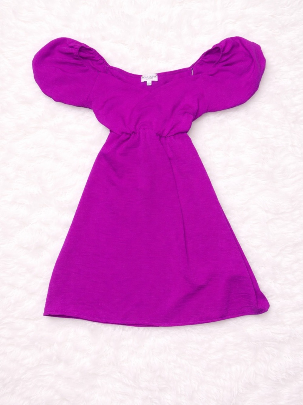 Rolla Coster Los Angeles Pink Puff Sleeve Mini Dress Small Barbiecore Coquette